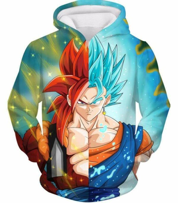 Dragon Ball Z Hoodie - Super Saiyan Blue Vegetto And SSJ4 Gogeta Hoodie