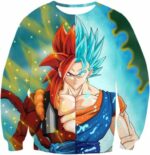 Dragon Ball Z Hoodie - Super Saiyan Blue Vegetto And SSJ4 Gogeta Hoodie - Sweatshirt