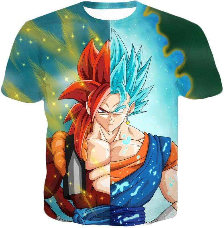 Dragon Ball Z Hoodie - Super Saiyan Blue Vegetto And SSJ4 Gogeta Hoodie - T-Shirt