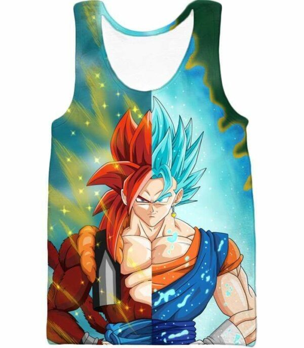 Dragon Ball Z Hoodie - Super Saiyan Blue Vegetto And SSJ4 Gogeta Hoodie - Tank Top