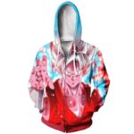 Dragon Ball Z Hoodie - Ultra Instinct Goku Fire Red Zip Up Hoodie Jacket