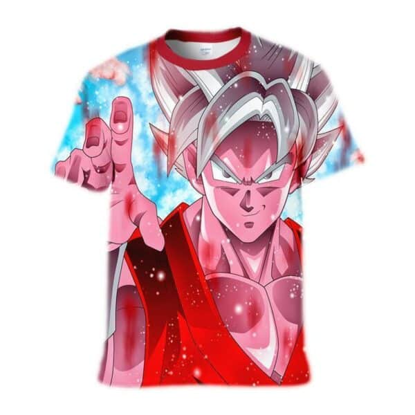 Dragon Ball Z Hoodie - Ultra Instinct Goku Fire Red Zip Up Hoodie Jacket - T-Shirt