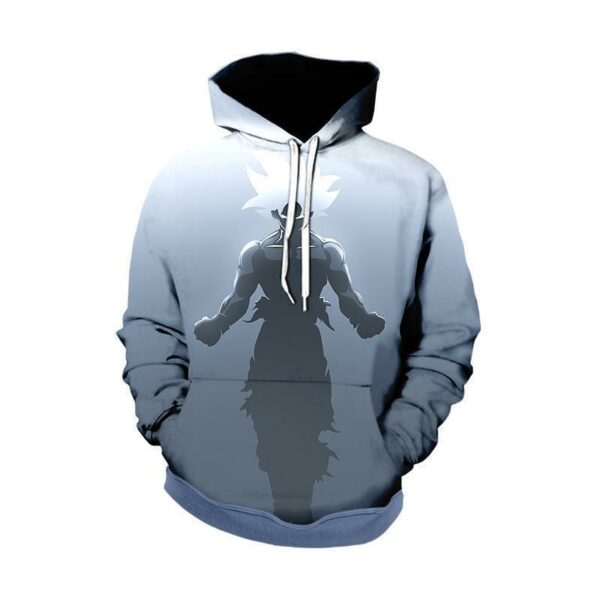 Dragon Ball Z Hoodie - Ultra Instinct Goku Vector Art  Zip Up Hoodie Jacket - PullOver Hoodie