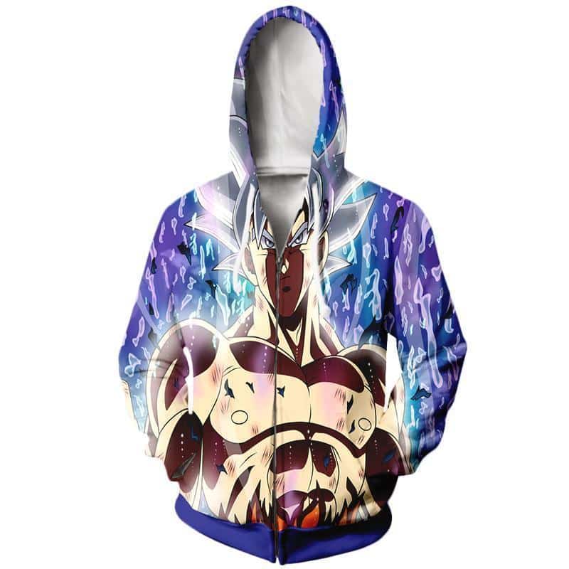 Dragon Ball Z Hoodie - Ultra Instinct Goku Vibrant Zip Up Hoodie Jacket