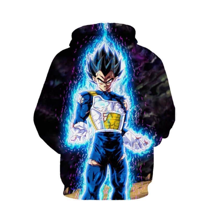 Dragon Ball Z Hoodie - Vegeta Blue Aura 3D Graphic Dragon Ball Z Hoodies