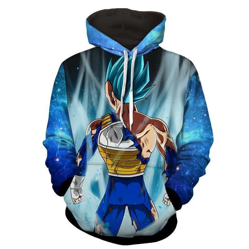 Dragon Ball Z Hoodie - Vegeta SSJ Blue 3D Graphic Hoodie