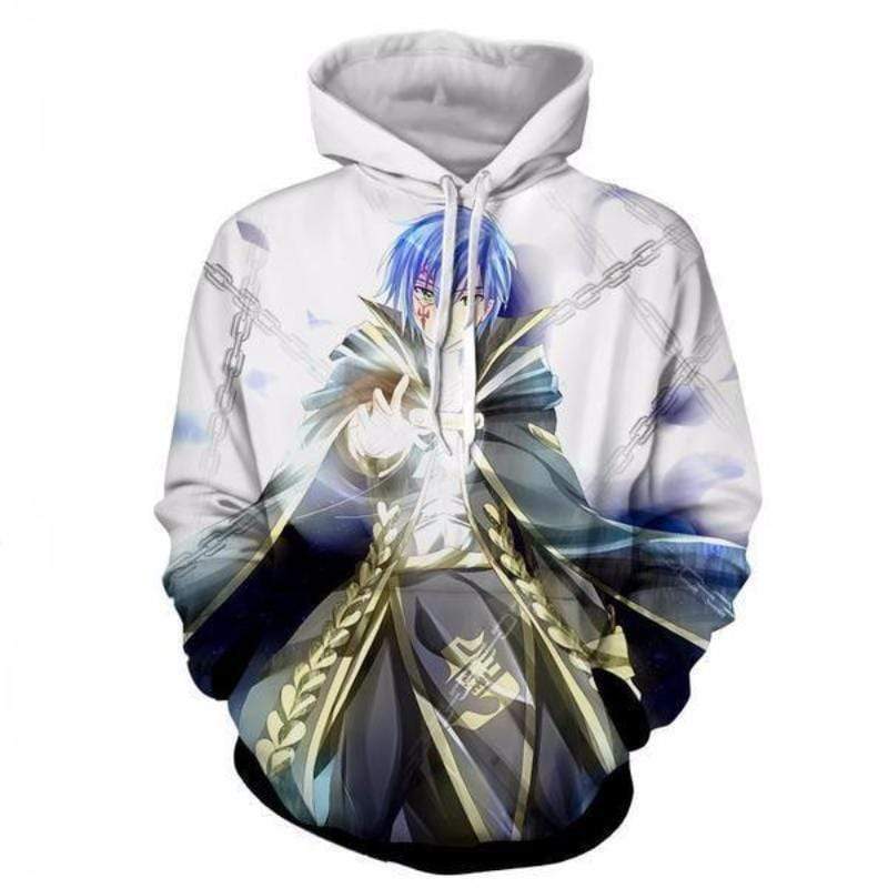 Fairy Tail Hoodie - Jellal White 3D Graphic Fairy Tail Clothing Hoodie