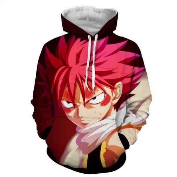 Fairy Tail Hoodie - Natsu Dragneel Purple 3D Graphic Hoodie