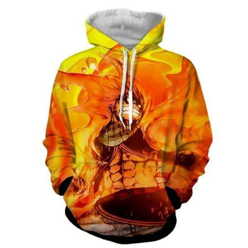 Fairy Tail Hoodie - Natsu Fire Dragneel Son Of Dragon Hoodie