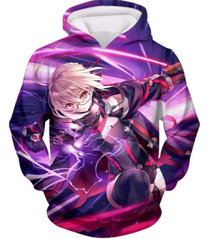 Fate Stay Night Fate Arturia Pendragon Cute Glasses Action Hoodie