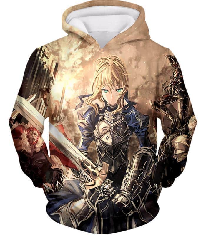 Fate Stay Night Fate Saber Altria Pendragon Battlefield Action Hoodie - Hoodie