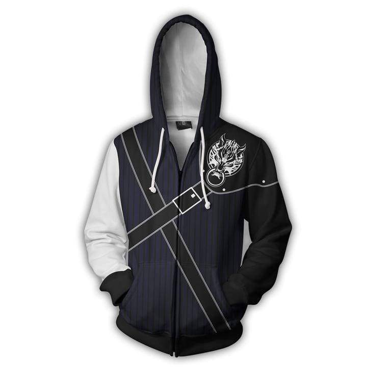 Final Fantasy Hoodies - Cloud Strife Zip Up Hoodie Jacket