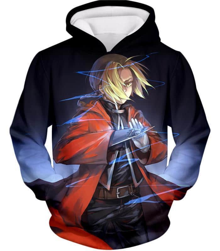 Full Metal Alchemist Hoodie - Fullmetal Alchemist Edward Elrich Best State Black Hoodie