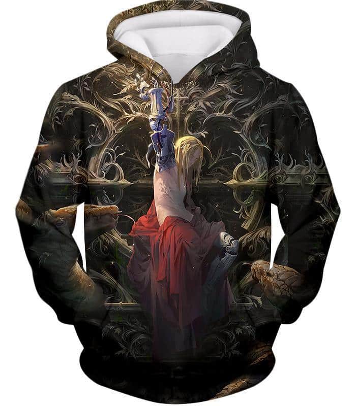 Full Metal Alchemist Hoodie - Fullmetal Alchemist Ultimate Fullmetal Alchemist Edward Elrich Art Graphic Hoodie