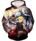 Fullmetal Alchemist Alchemy Brothers Edward X Alphonse Action Zip Up Hoodie - Hoodie