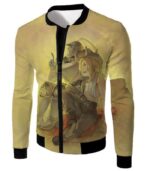 Fullmetal Alchemist Bonded With Friendship And Brotherhood Edward X Alphonse Cool Anime Zip Up Hoodie - Jacket