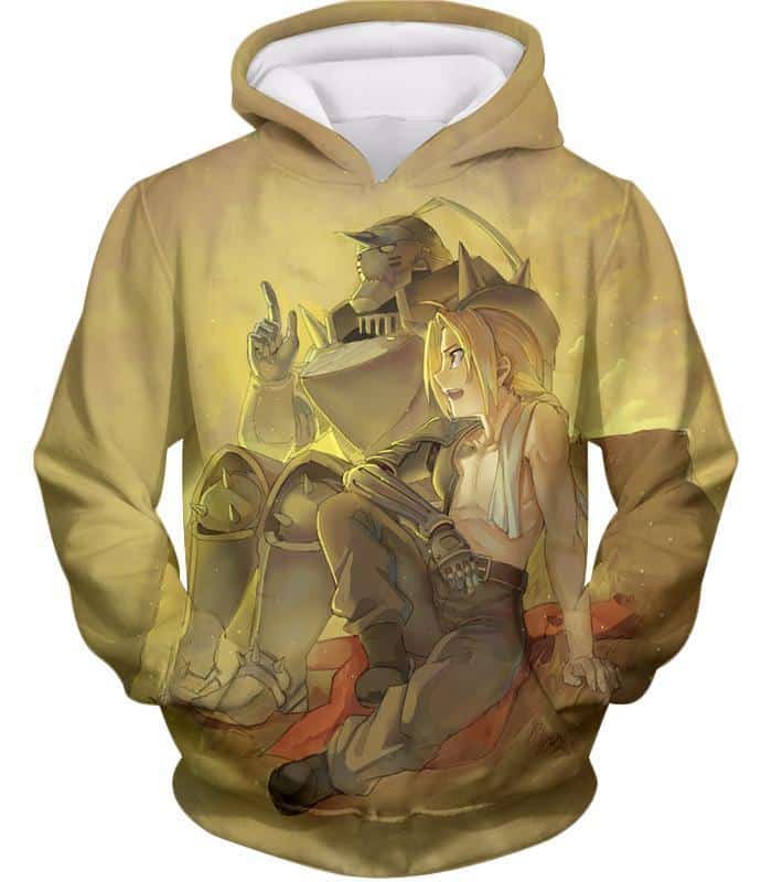 Fullmetal Alchemist Bonded With Friendship And Brotherhood Edward X Alphonse Cool Anime Hoodie