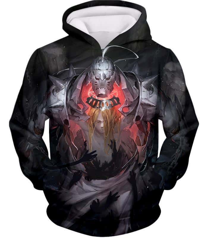 Fullmetal Alchemist Brothers Together As One Edward X Alphonse Best Anime Poster Hoodie