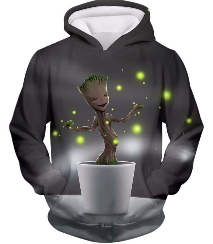 Baby Groot Favourite Guardian Grey Hoodie