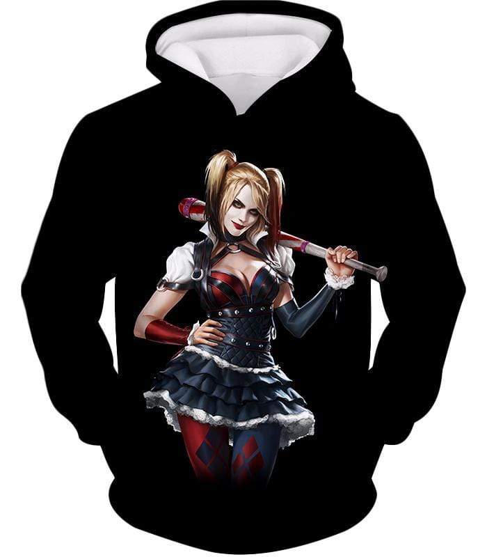 Gotham Citys Havoc Creator Hot Harley Quinn HD Black Promo Hoodie - Hoodie