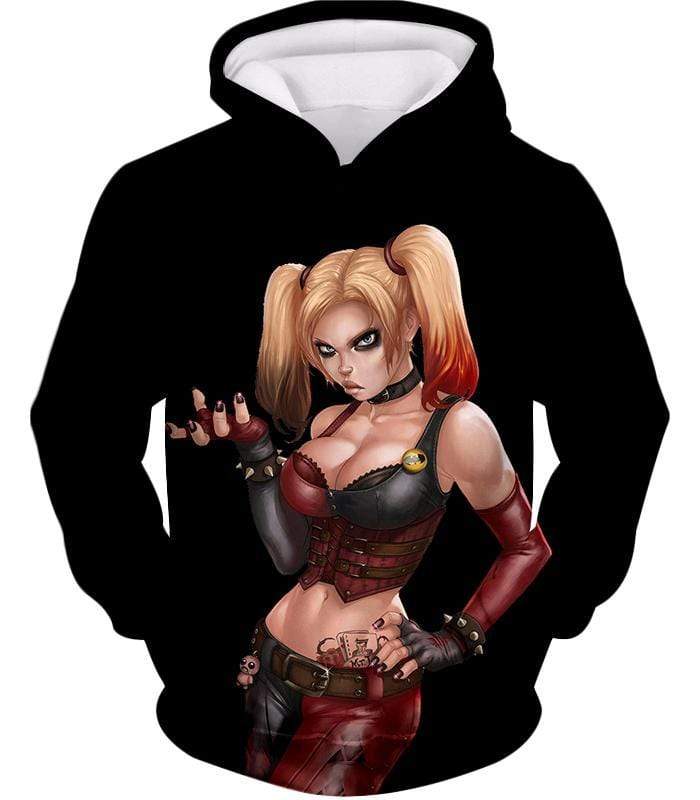 Harley Quinn HD Graphic Black Hoodie - Hoodie