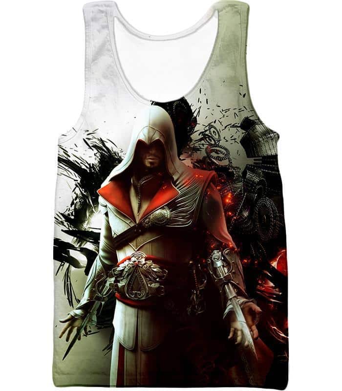 Assassin Ezio Firenze Super Cool Graphic Promo Zip Up Hoodie - Tank Top