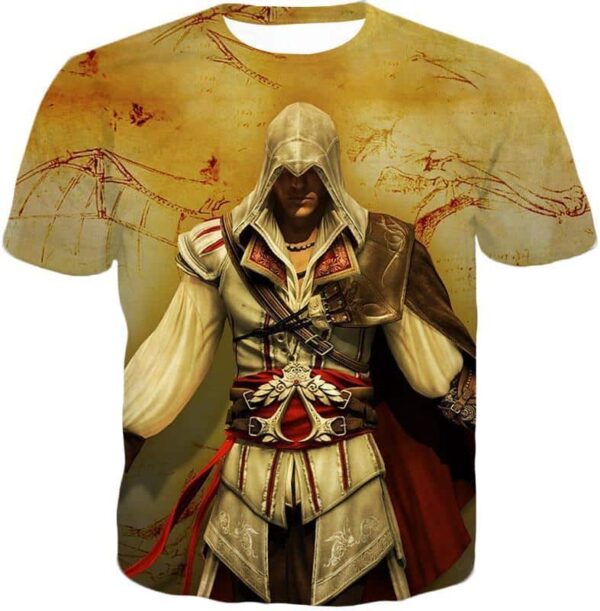 Assassin's Creed Cool Ezio Firenze Graphic Promo Zip Up Hoodie - T-Shirt