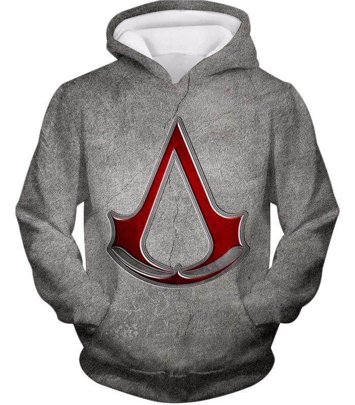 Cool Assassin's Creed Symbol Promo Grey Hoodie - Hoodie