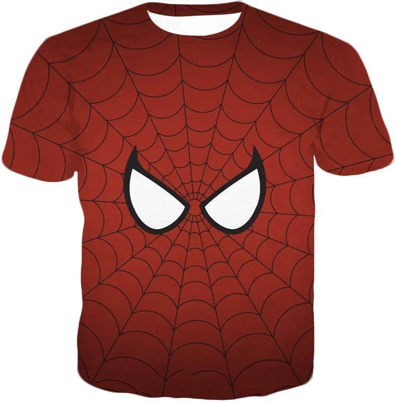 Cool Spider Net Patterned Spidey Eyes Red  Hoodie - T-Shirt
