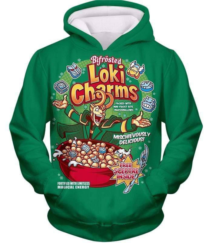 Funny Lokis Cornflakes Advertisement Green Hoodie - Hoodie