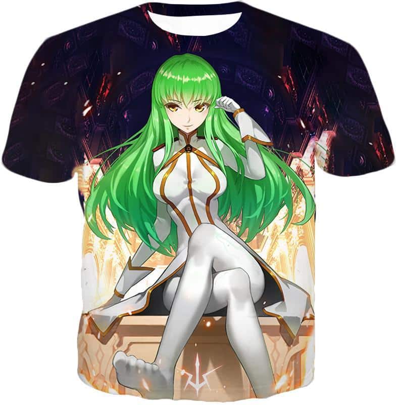 Green Haired Immortal Witch C.C. Anime Poster Hoodie - T-Shirt