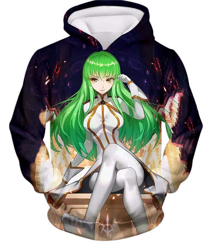 Green Haired Immortal Witch C.C. Anime Poster Hoodie