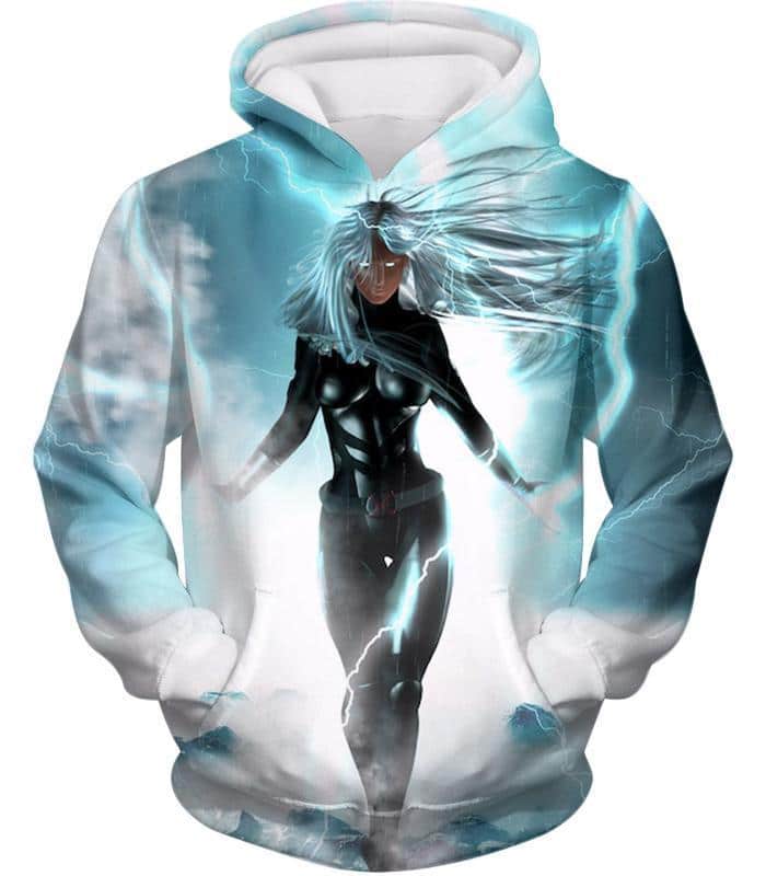 Hot White Haired Animated Storm White Hoodie - Hoodie