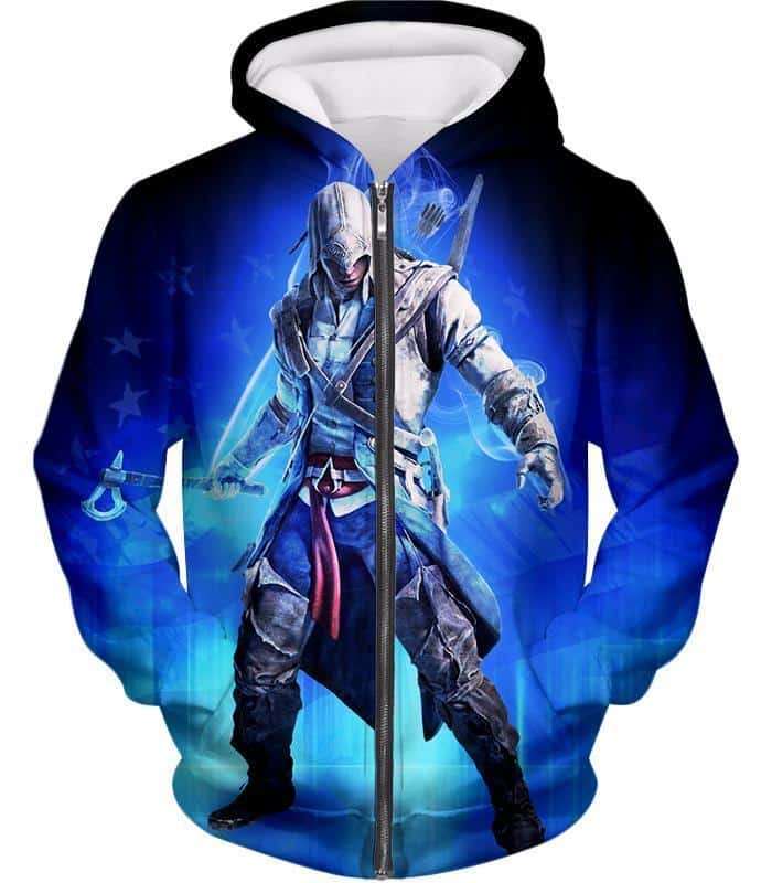 Incredible Assassin Ratonhnhake:ton Promo Zip Up Hoodie - Zip Up Hoodie