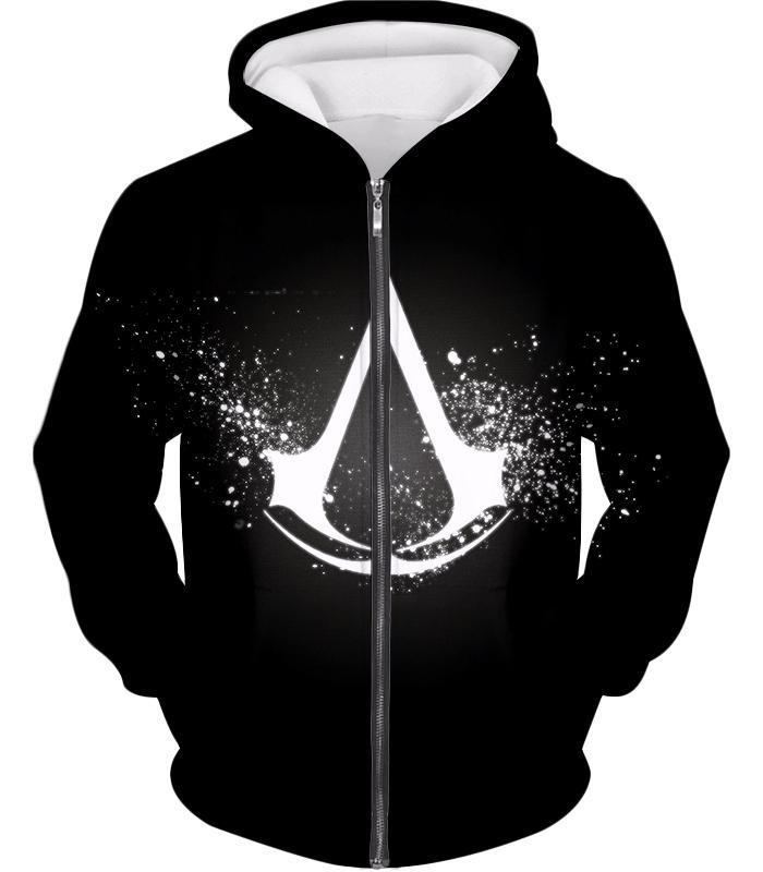 Logo Assassin's Creed Cool Black Zip Up Hoodie