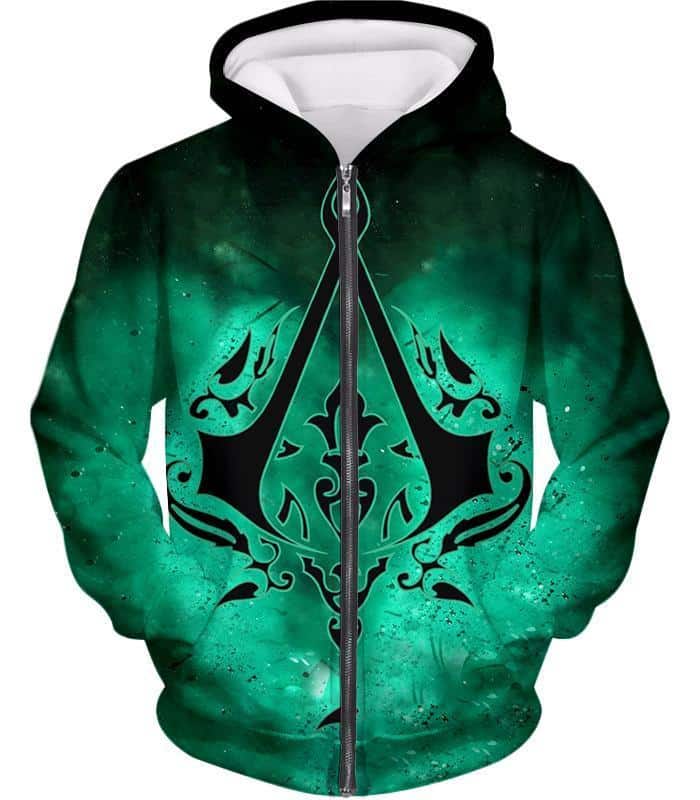 Super Cool Logo Assassin's Creed Ultimate Graphic Promo Zip Up Hoodie - Zip Up Hoodie