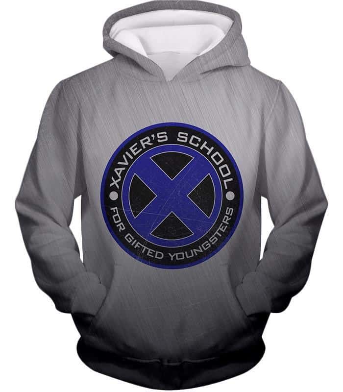 X-Men Charles Xaviers School For Gifted Youngsters Promo Grey Hoodie