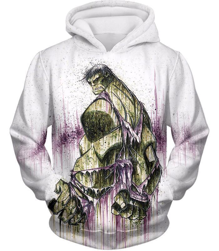 Green Hulk Fan Art White Hoodie - Hoodie