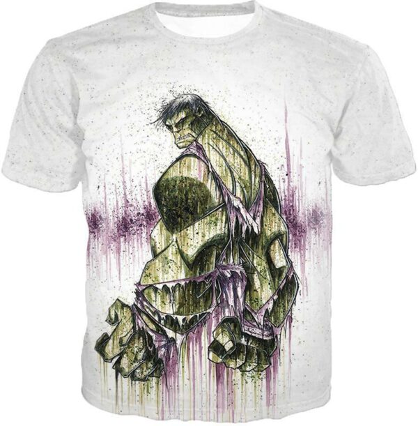 Green Hulk Fan Art White Hoodie - T-Shirt