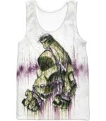 Green Hulk Fan Art White Hoodie - Tank Top