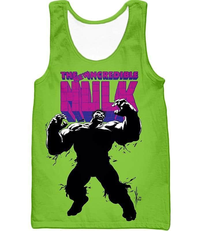 The New Incredible Hulk Promo Green Zip Up Hoodie - Tank Top