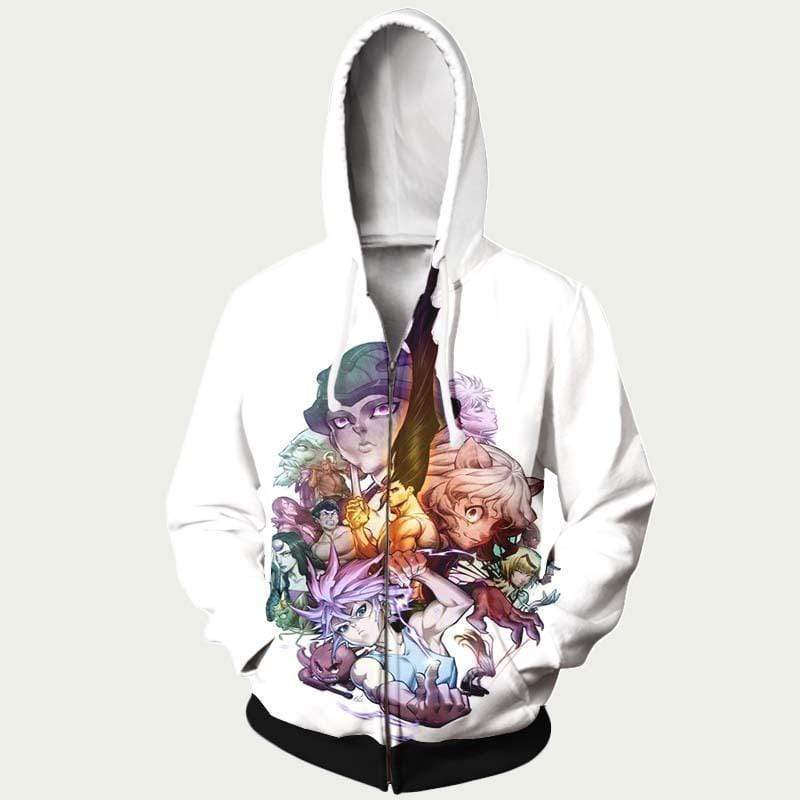 Hunter X Hunter Hoodie - Full Cast Manga Graphic Zip Up Hoodie