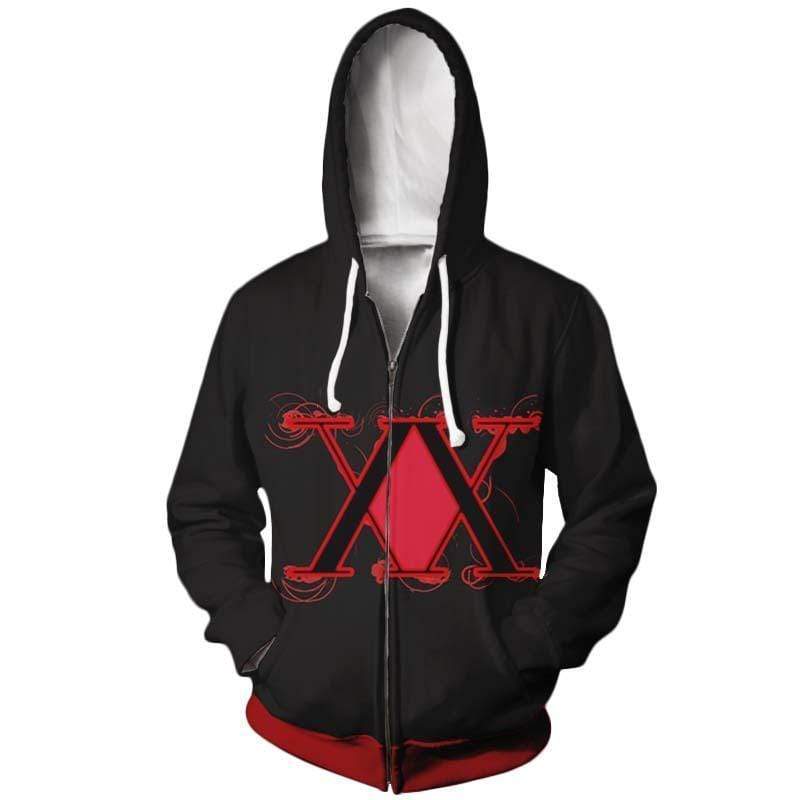 Hunter X Hunter Hoodie - HXH Logo Graphic Zip Up Hoodie Jacket