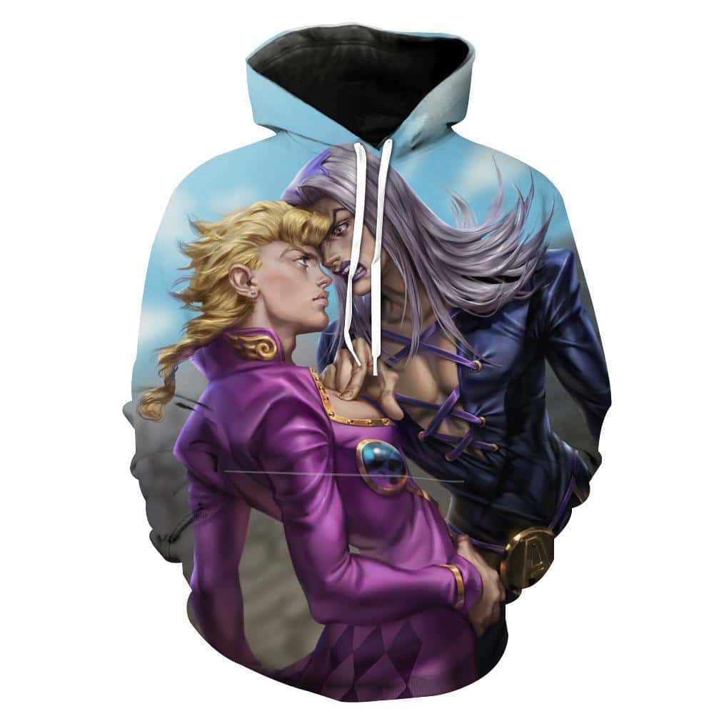 Abbacchio And Giorno Hoodie - Golden Wind JoJo Bizarre Adventure Clothing