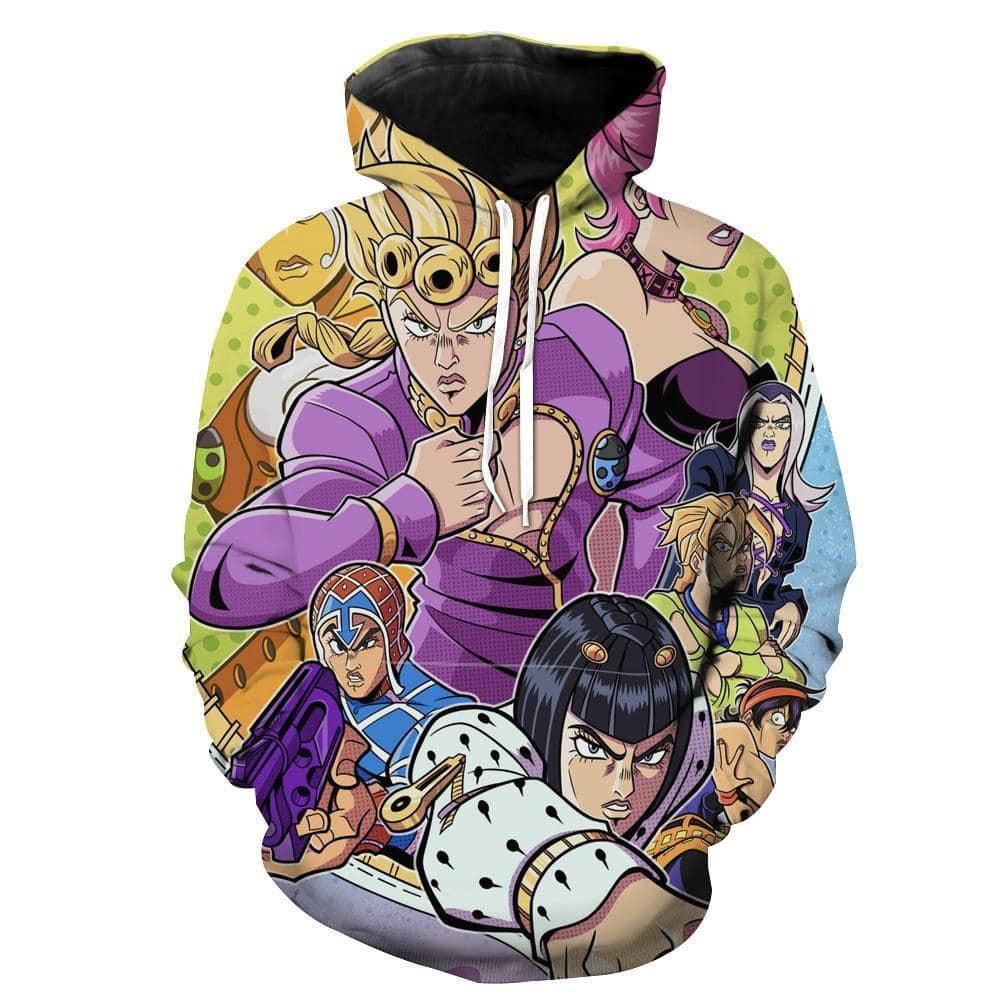 All Golden Wind Character Hoodie - JoJo's Bizarre Adventure Clothing