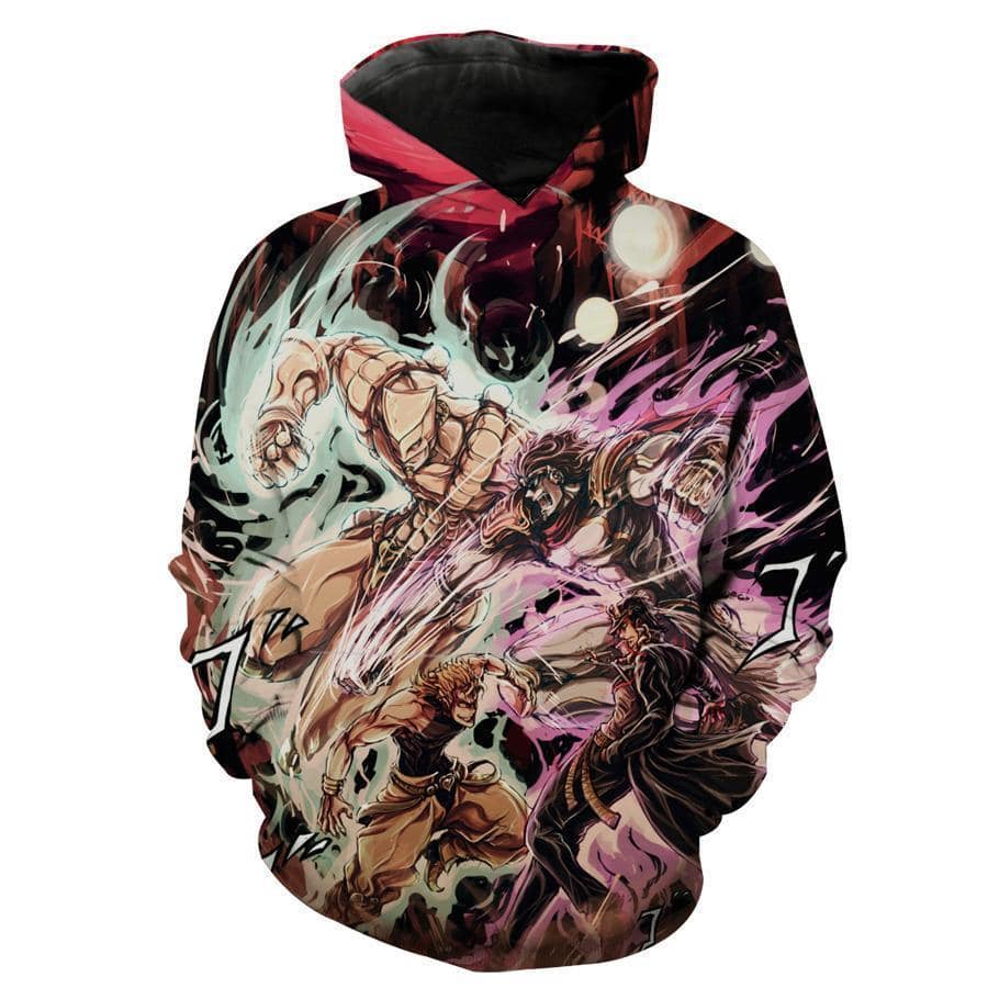 Dio Vs Jotaro Hoodie - Stardust Crusaders JoJo's Bizarre Adventure Clothing