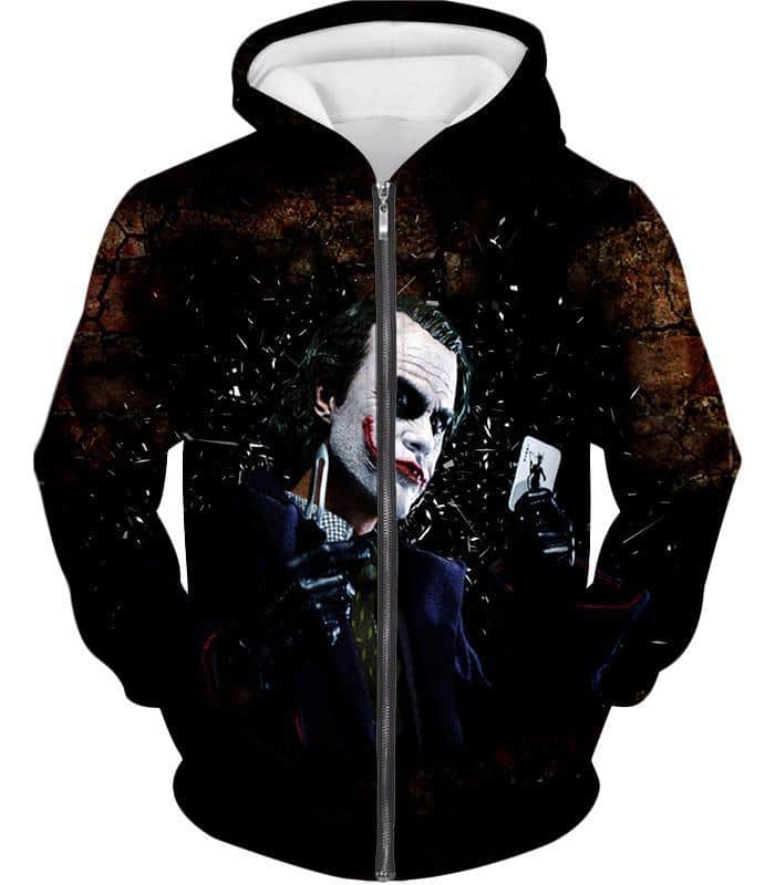 Ultimate Super Villain The Joker HD Print Zip Up Hoodie - Zip Up Hoodie