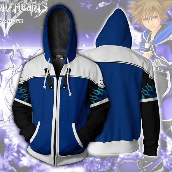 Kingdom Hearts Hoodies - Sora Wisdom Form Zip Up Hoodie Jacket