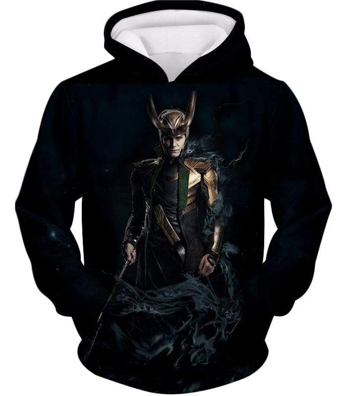 Loki Odinson The Asgardian Cool Black Action Hoodie