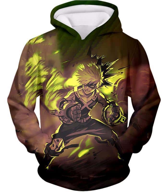 My Hero Academia Explosive Hero Katsuki Bakugo Action Hoodie - Anime Hoodie